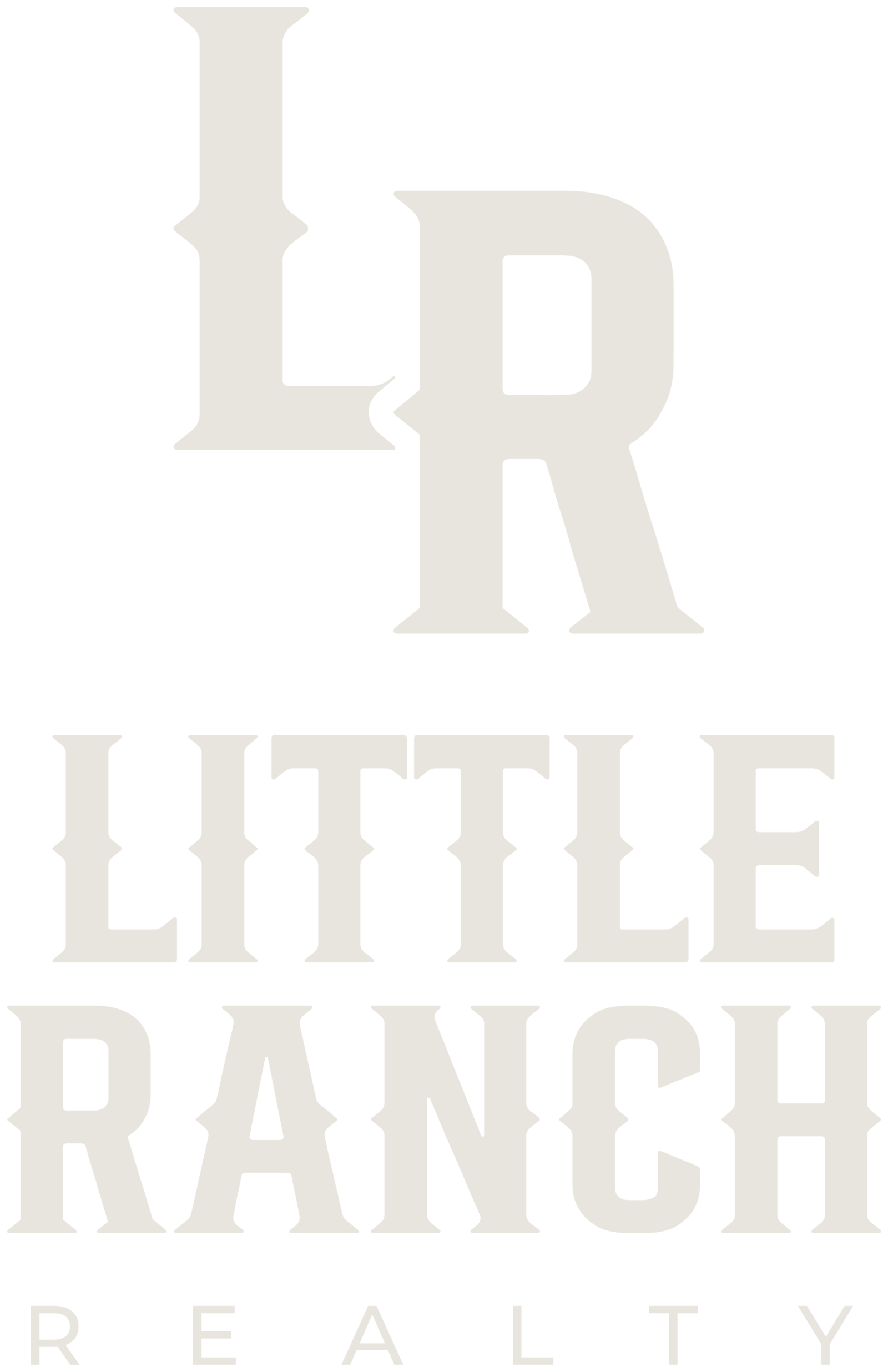 Little Ranch Realty stacked logo in ivory